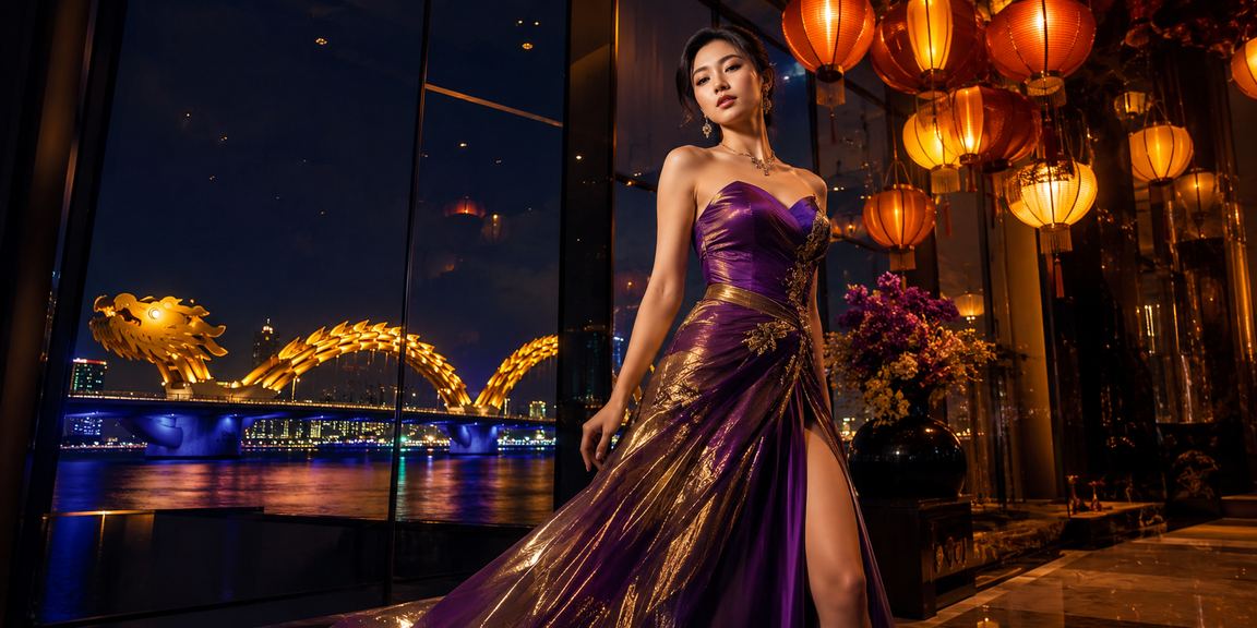 Đèn lồng rực rỡ tại Đà Nẵng về đêm, bầu không khí giải trí sôi động
